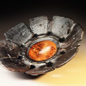 Burr Elm Bowl 72 by Angus Clyne for sale at Wingates Gallery Market Harborough