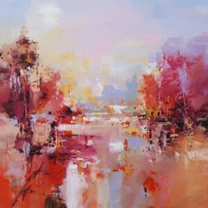 Reflets Sur La Rivire 33x33 £2995 HUR0168R
